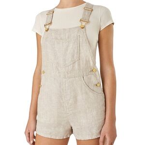 WeWoreWhat Linen Overalls NWT color: natural